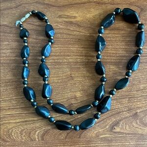 Elegant Black Beaded Necklace